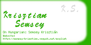 krisztian semsey business card